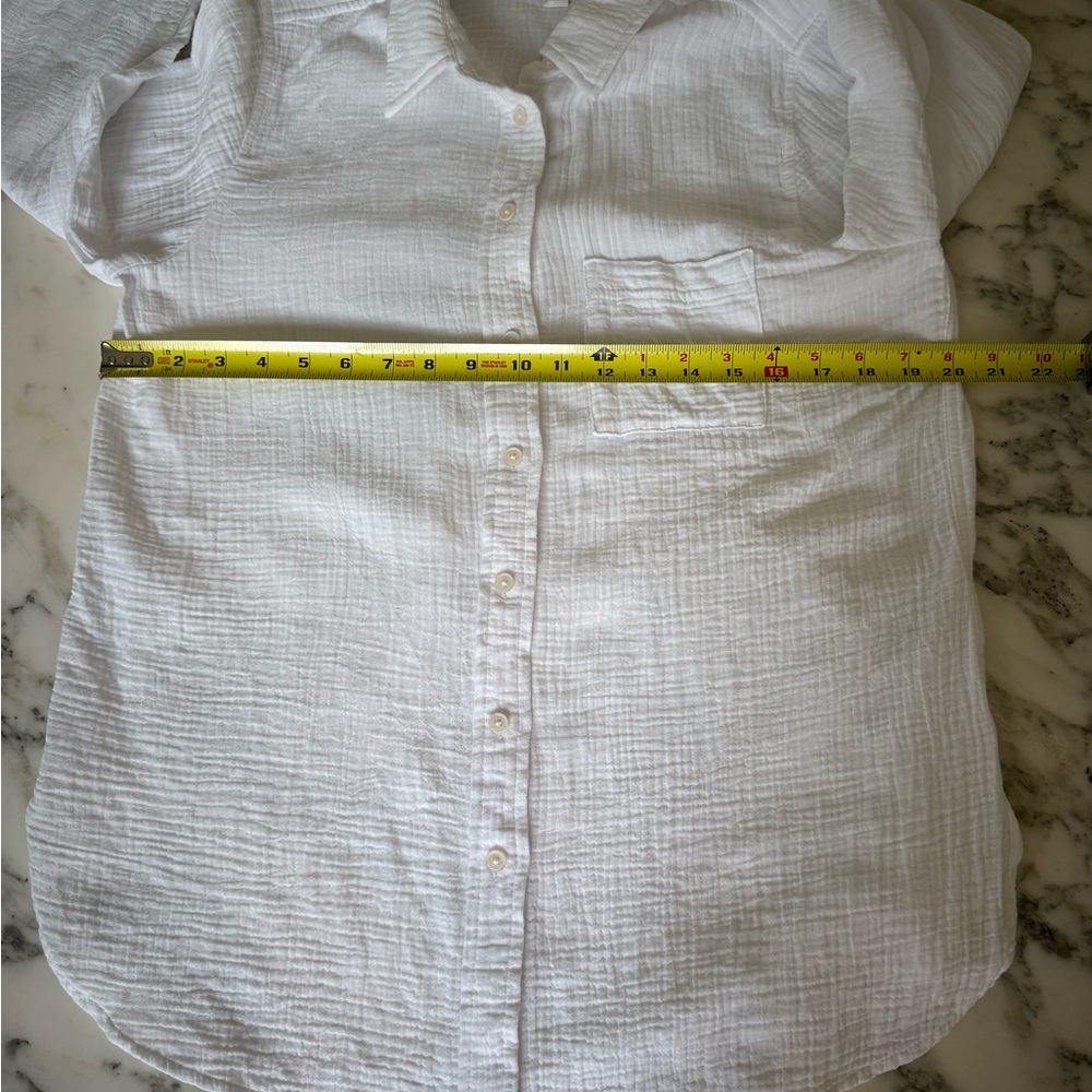 NWT J Crew Factory Gauze Button-Up
White Gauze Shirt 100% Cotton Various Sizes - Picture 8 of 16